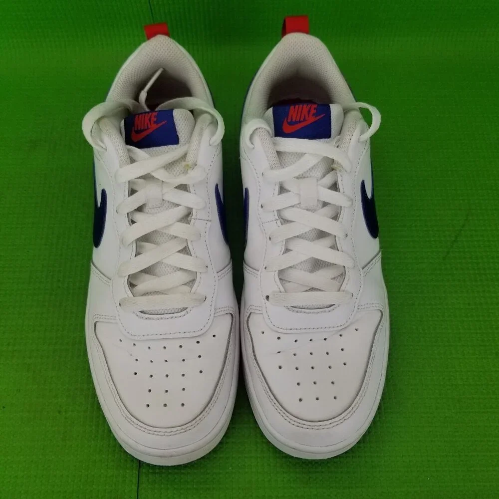 ✅Nike Court Borough Low 2 GS White Deep Royal Big Kids Sneakers Youth 7Y Shoes - Picture 8 of 11